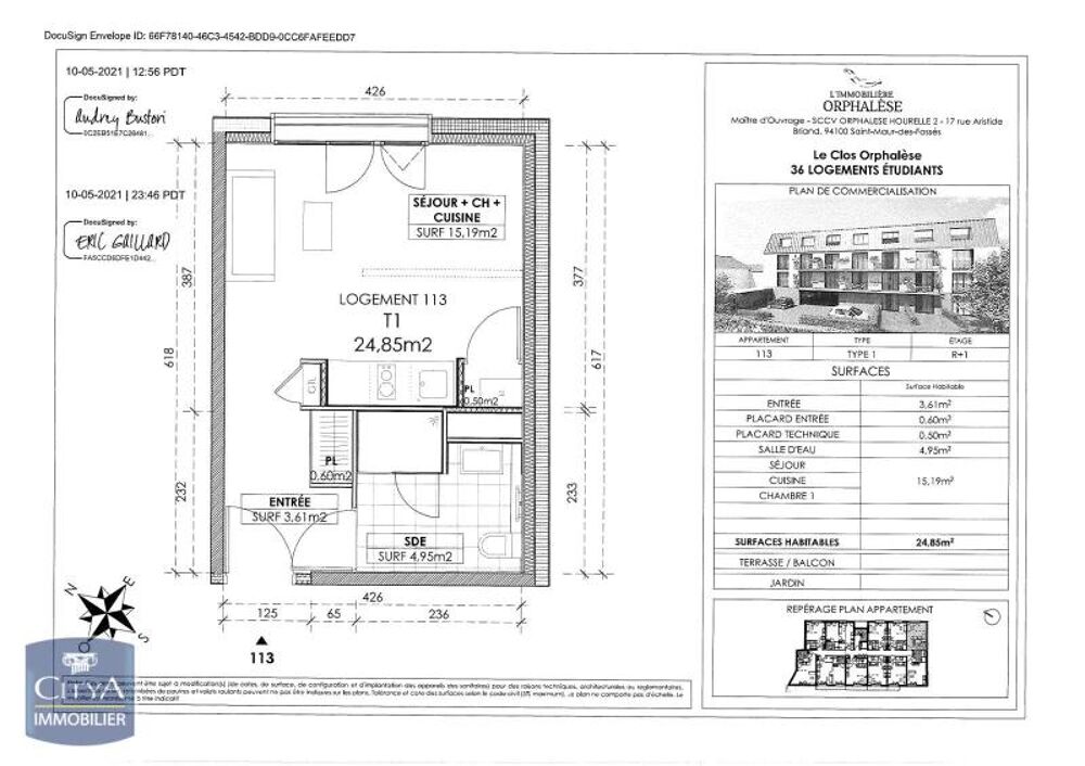 location Appartement - 1 pièce(s) - 25 m² Reims (51100)