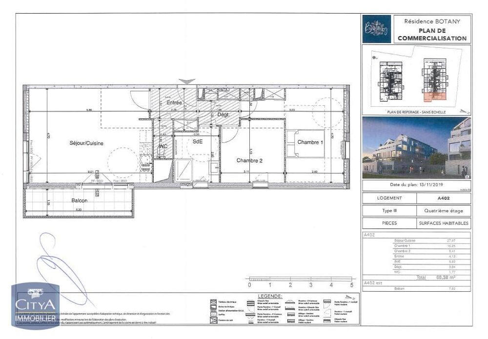 location Appartement - 3 pièce(s) - 68 m² La Riche (37520)