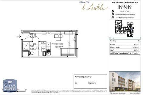   Location Appartement Appartement - 1 pièce(s) - 22 m²
