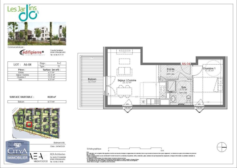 location Appartement - 2 pièce(s) - 45 m² Strasbourg (67000)