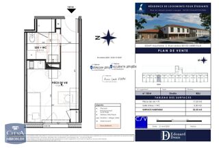  Appartement � louer 1 pi�ce 23 m�