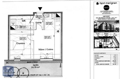  Appartement  louer 44 m