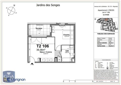  Appartement � louer 2 pi�ces 39 m�