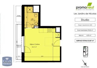  Appartement à louer 1 pièce 30 m²