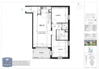  Appartement à louer 3 pièces 72 m²