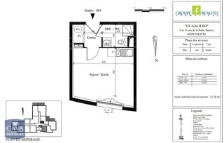  Appartement à louer 1 pièce 21 m²