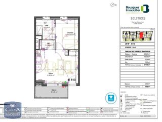  Appartement à louer 2 pièces 