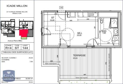  Appartement � louer 1 pi�ce 33 m�