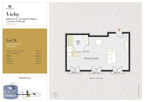  Appartement � louer 1 pi�ce 35 m�