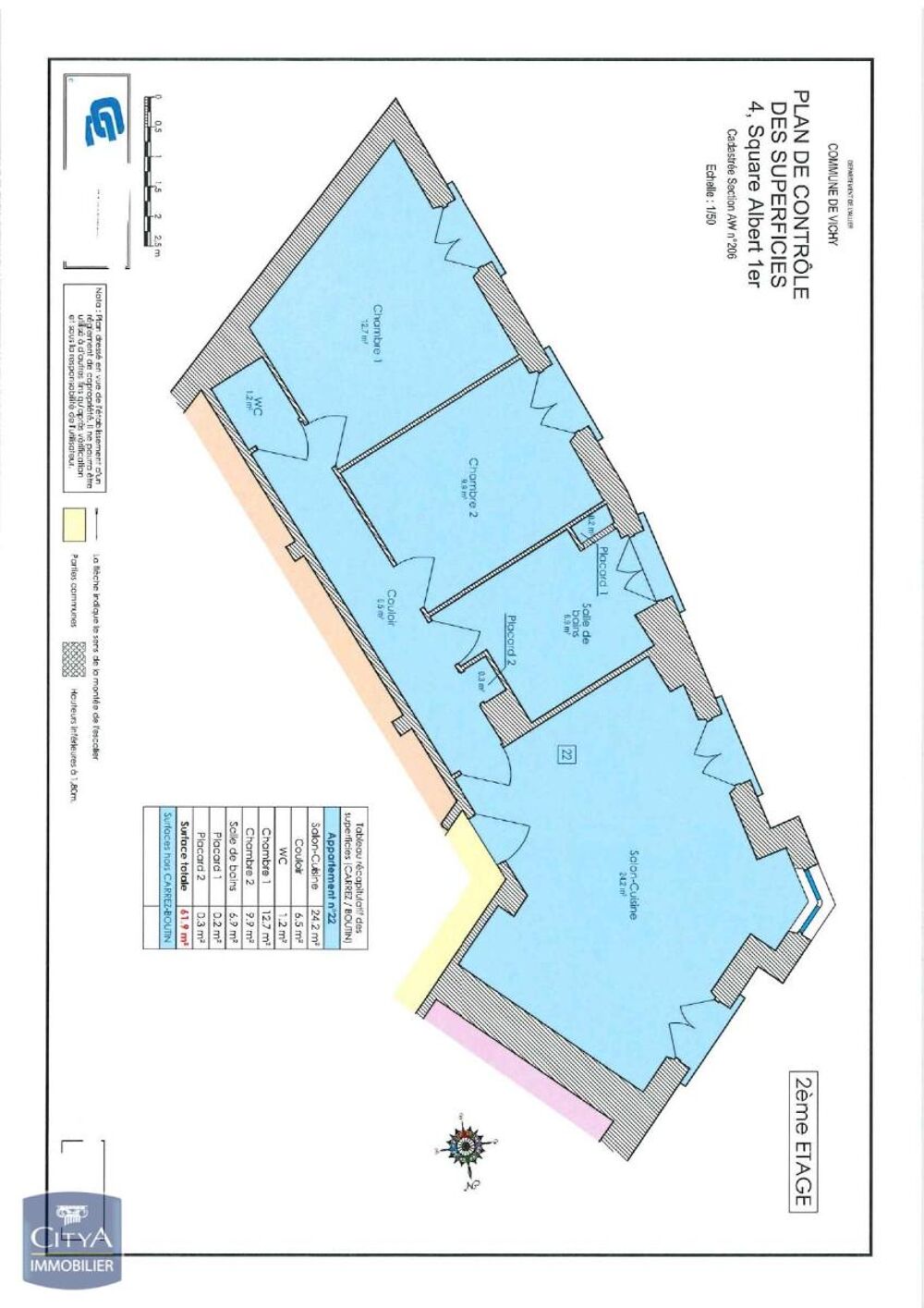 location Appartement - 3 pièce(s) - 62 m² Vichy (03200)