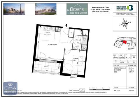  Appartement  louer 2 pices 41 m