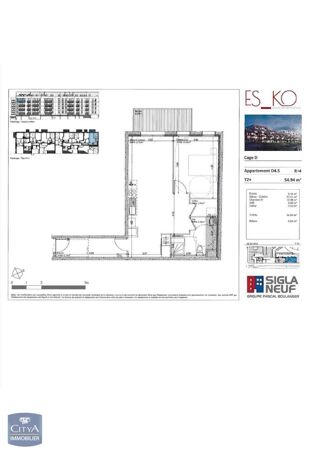  Appartement � louer 2 pi�ces 55 m�