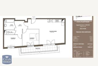  Appartement à louer 3 pièces 63 m²