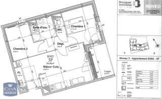  Appartement � louer 3 pi�ces 58 m�