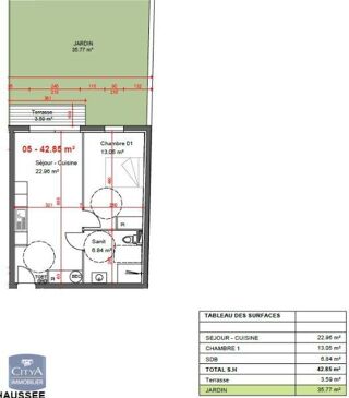  Appartement à louer 2 pièces 43 m²