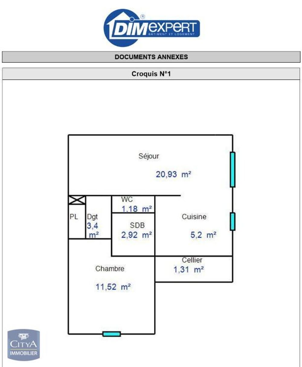 location Appartement - 2 pièce(s) - 46 m² Roye (80700)