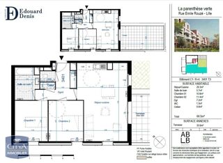  Appartement à louer 3 pièces 66 m²