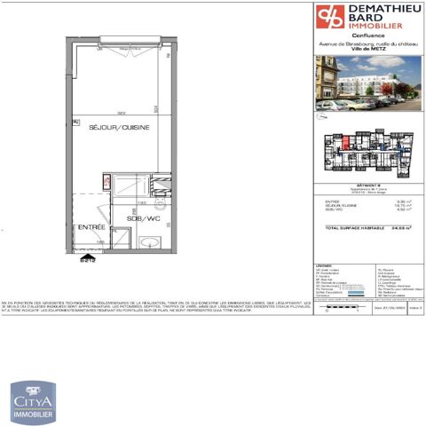  Appartement � louer 1 pi�ce 25 m�