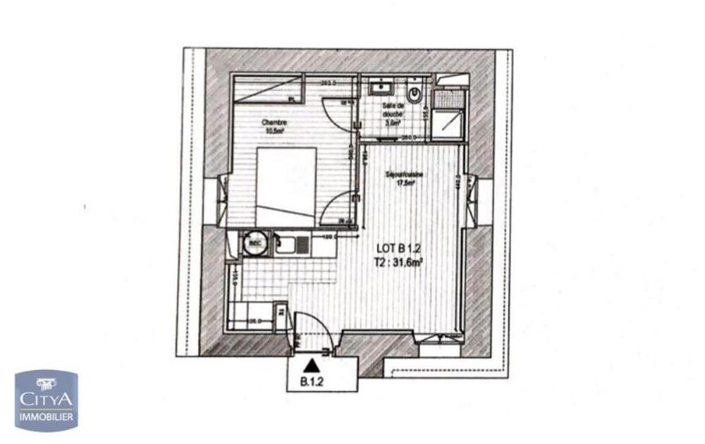 location Appartement - 2 pièce(s) - 35 m² Rennes (35000)
