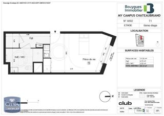  Appartement � louer 1 pi�ce 30 m�