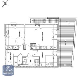  Appartement à louer 3 pièces 62 m²