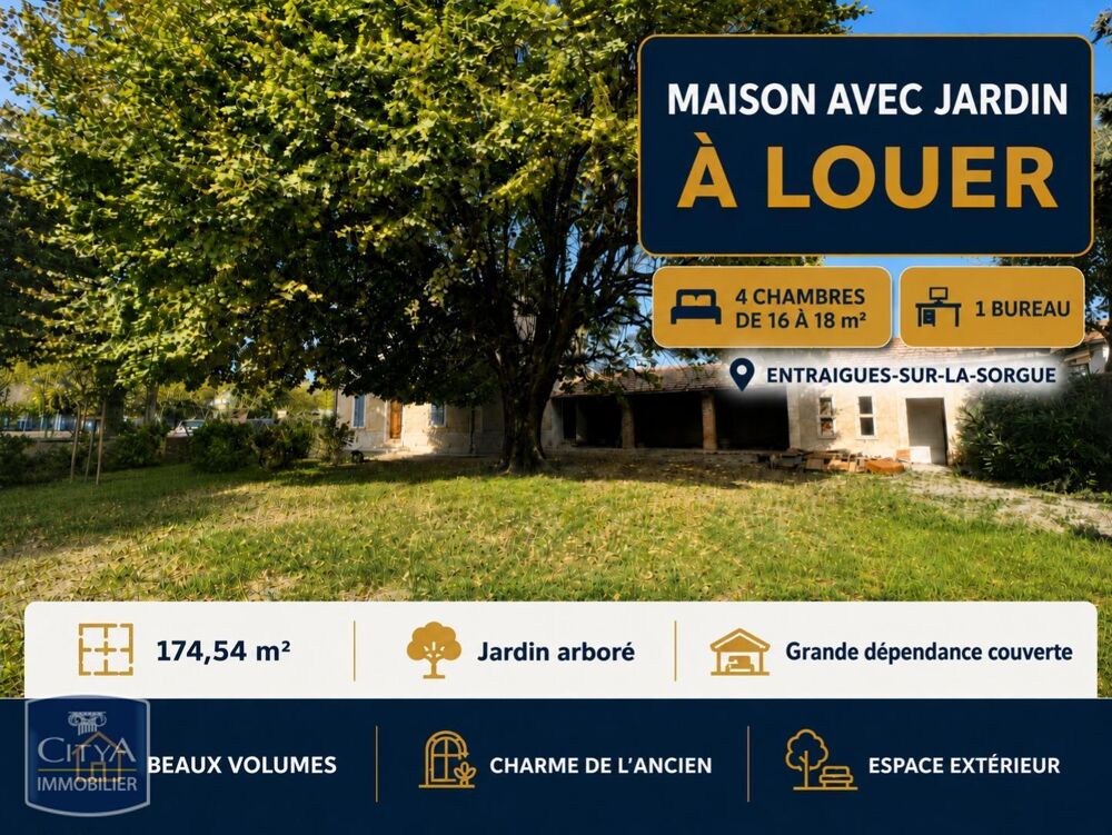 À LOUER : Charmante maison de village située à Entraigue....
