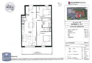  Appartement à louer 3 pièces 60 m²