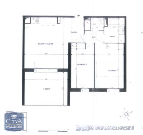  Appartement � louer 3 pi�ces 62 m�