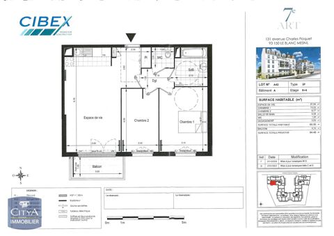  Appartement  louer 3 pices 60 m