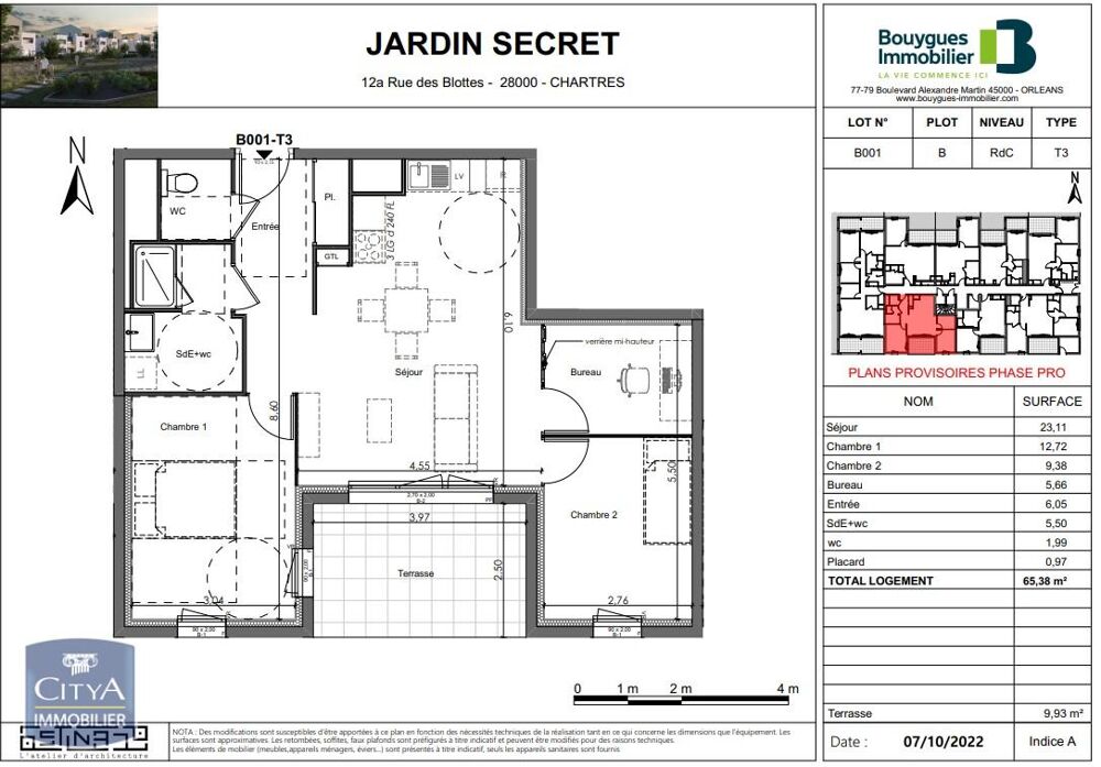 location Appartement - 3 pièce(s) - 65 m² Chartres (28000)