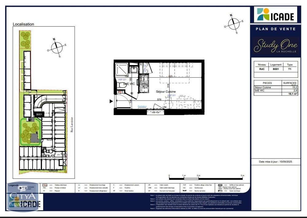 location Appartement - 1 pièce(s) - 18 m² La Rochelle (17000)