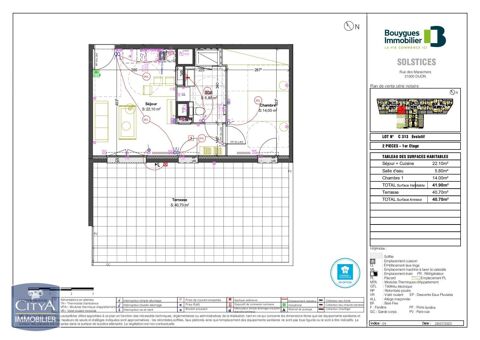  Appartement  louer 2 pices 42 m