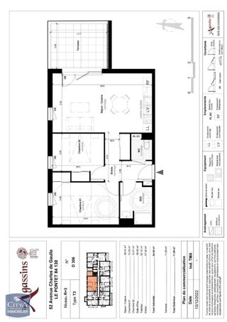  Appartement � louer 3 pi�ces 64 m�