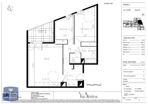  Appartement � louer 3 pi�ces 71 m�