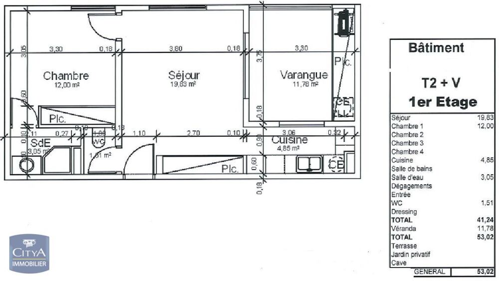 vente Appartement - 2 pièce(s) - 41 m² Saint-Denis (97400)