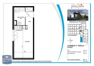  Appartement  vendre 1 pice 23 m