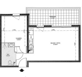  Appartement  vendre 2 pices 42 m