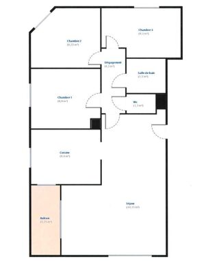  Appartement  vendre 4 pices 77 m