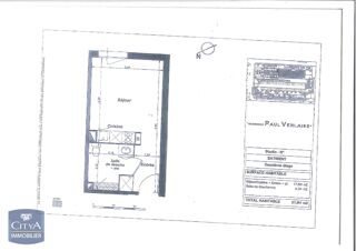  Appartement � vendre 1 pi�ce 22 m�