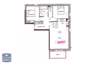  Appartement � vendre 3 pi�ces 60 m�