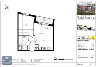  Appartement  vendre 2 pices 44 m