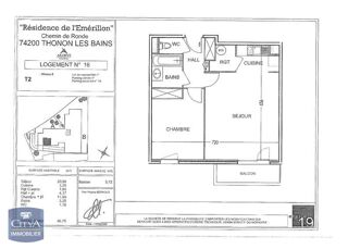  Appartement  vendre 47 m