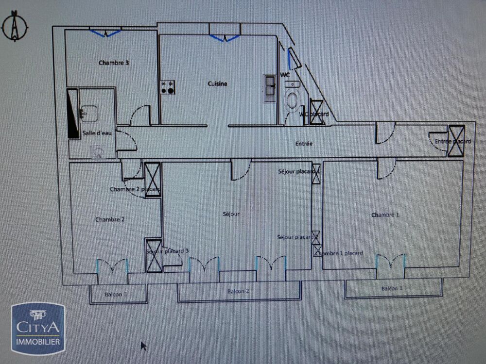 vente Appartement - 4 pièce(s) - 101 m² Grenoble (38000)