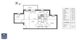  Appartement  vendre 3 pices 55 m