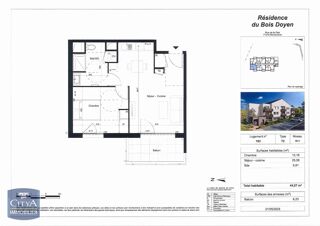  Appartement � vendre 2 pi�ces 44 m�