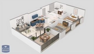  Appartement  vendre 3 pices 60 m