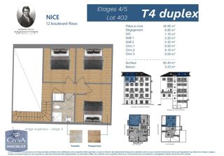  Appartement � vendre 4 pi�ces 80 m�