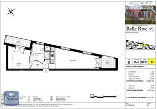  Appartement  vendre 2 pices 42 m