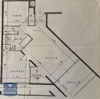  Appartement � vendre 2 pi�ces 43 m�