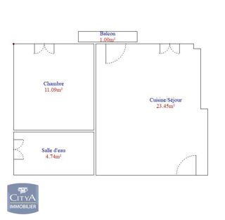  Appartement � vendre 2 pi�ces 39 m�